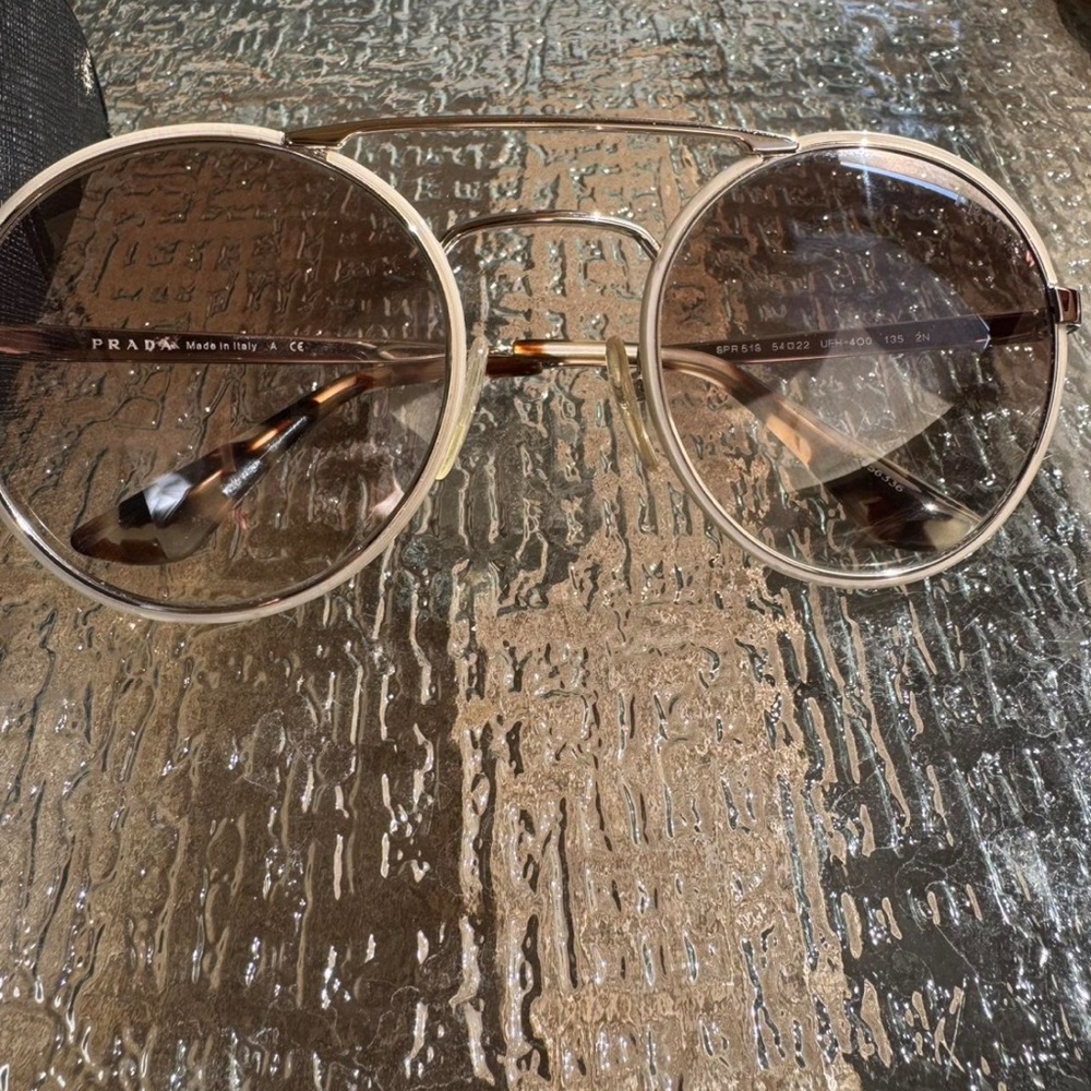 Prada Gold-Toned Round Sunglasses - Picture 3 of 4